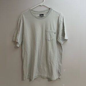 Obey Light Blue Striped Pocket Tee Shirt